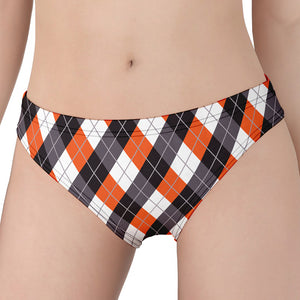 Halloween Party Argyle Pattern Print Women's Panties