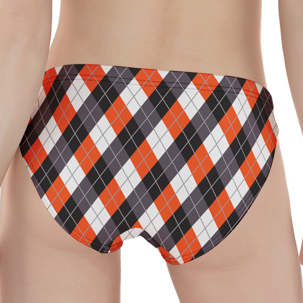 Halloween Party Argyle Pattern Print Women's Panties