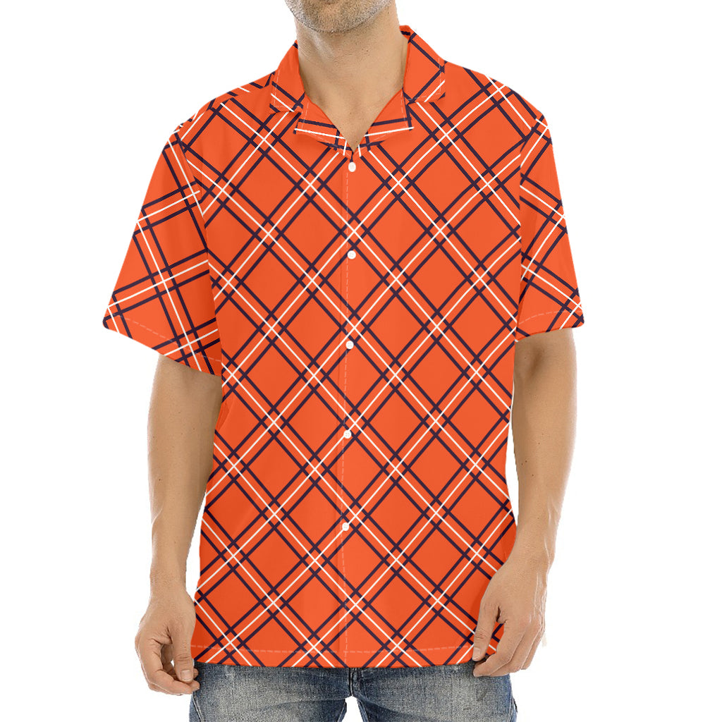 Halloween Plaid Pattern Print Aloha Shirt