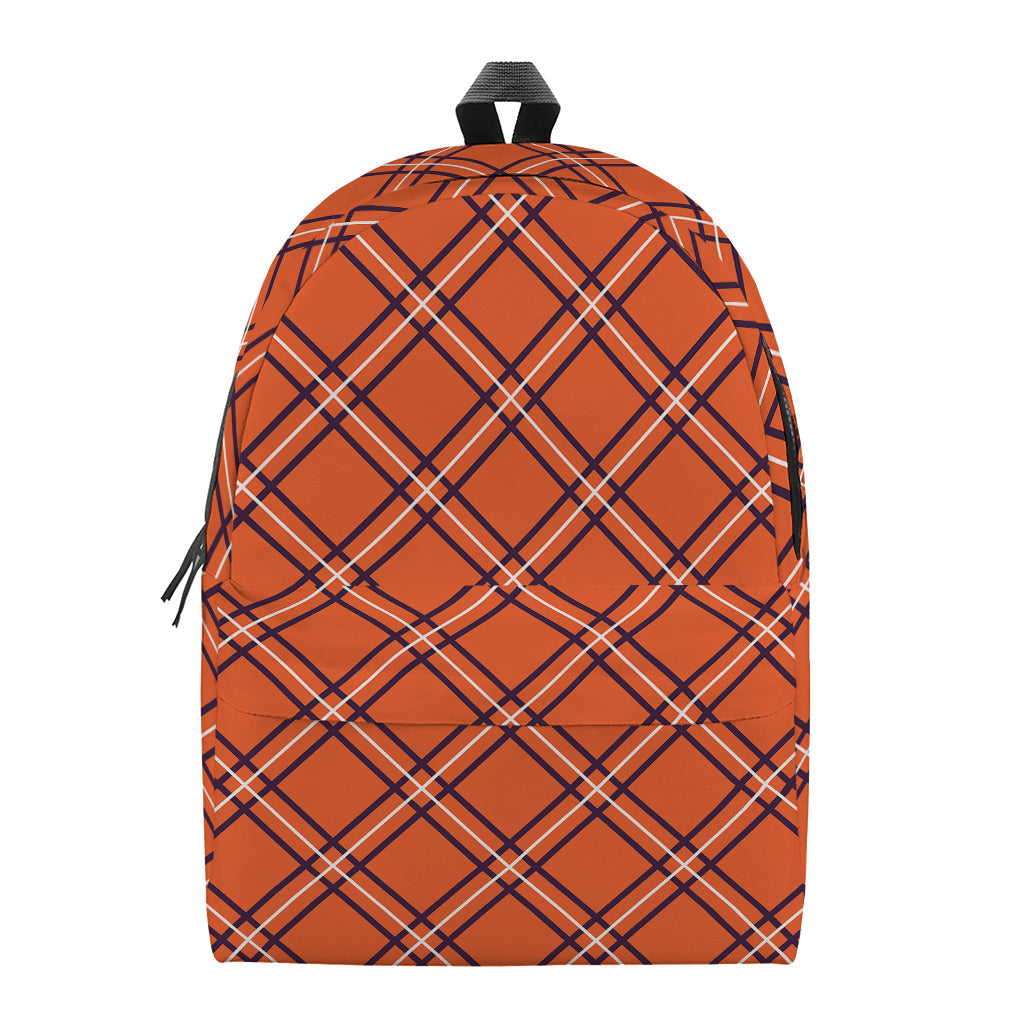 Halloween Plaid Pattern Print Backpack