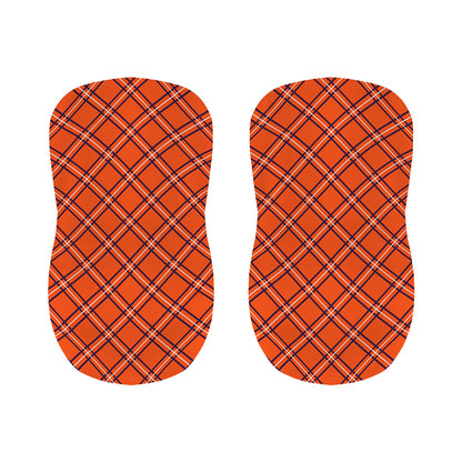 Halloween Plaid Pattern Print Bar Stool Covers