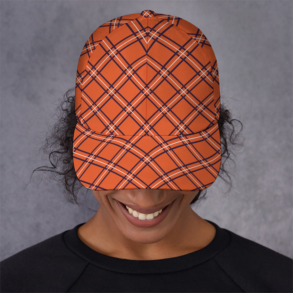 Halloween Plaid Pattern Print Baseball Cap