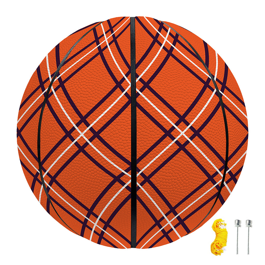 Halloween Plaid Pattern Print Basketball