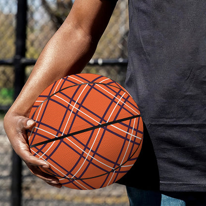 Halloween Plaid Pattern Print Basketball