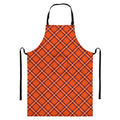 Halloween Plaid Pattern Print Bib Apron With Pocket