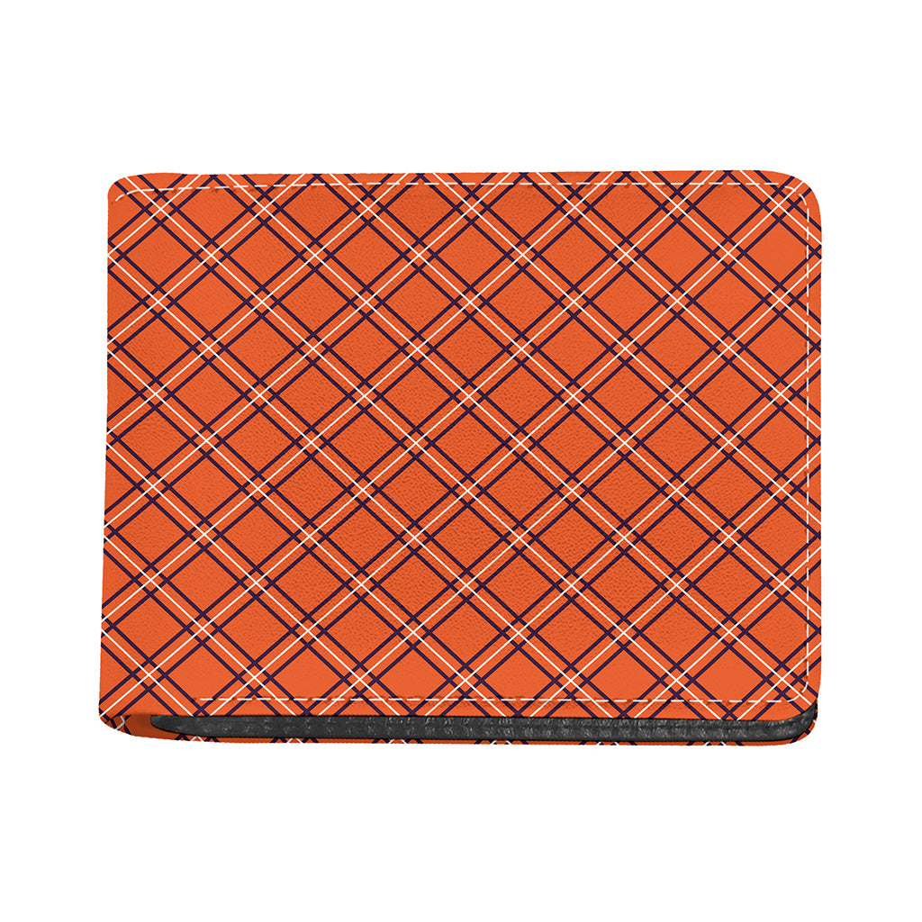 Halloween Plaid Pattern Print Bifold Wallet