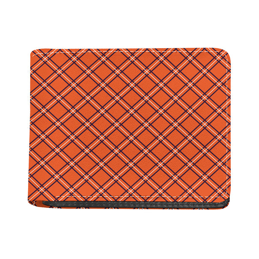 Halloween Plaid Pattern Print Bifold Wallet