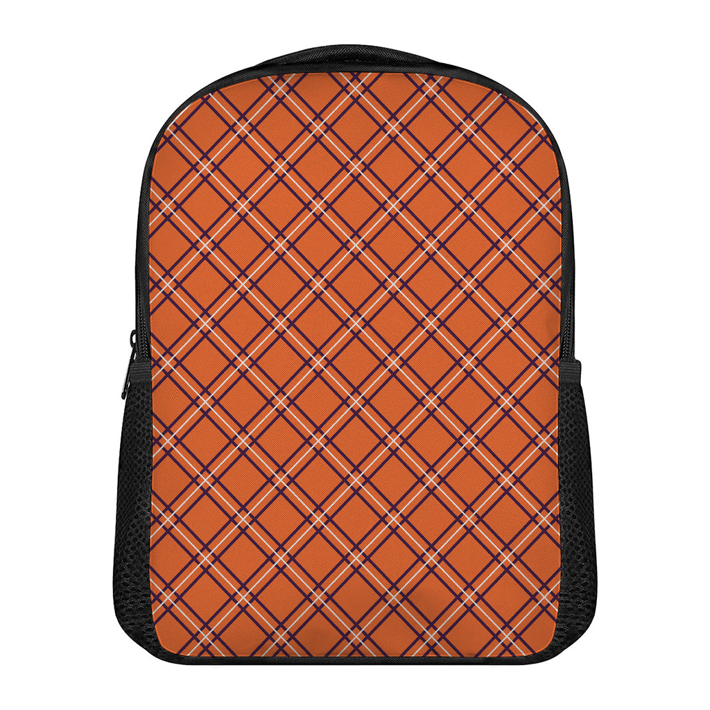 Halloween Plaid Pattern Print Casual Backpack