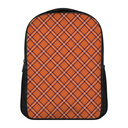 Halloween Plaid Pattern Print Casual Backpack