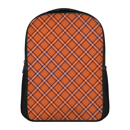 Halloween Plaid Pattern Print Casual Backpack
