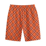 Halloween Plaid Pattern Print Cotton Shorts