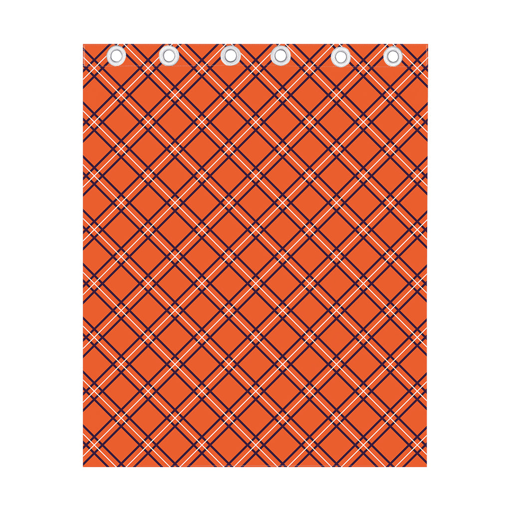 Halloween Plaid Pattern Print Curtain