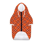Halloween Plaid Pattern Print Dog Zip Up Hoodie