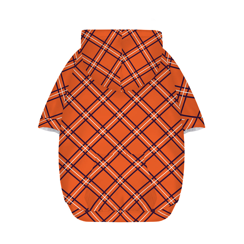 Halloween Plaid Pattern Print Dog Zip Up Hoodie