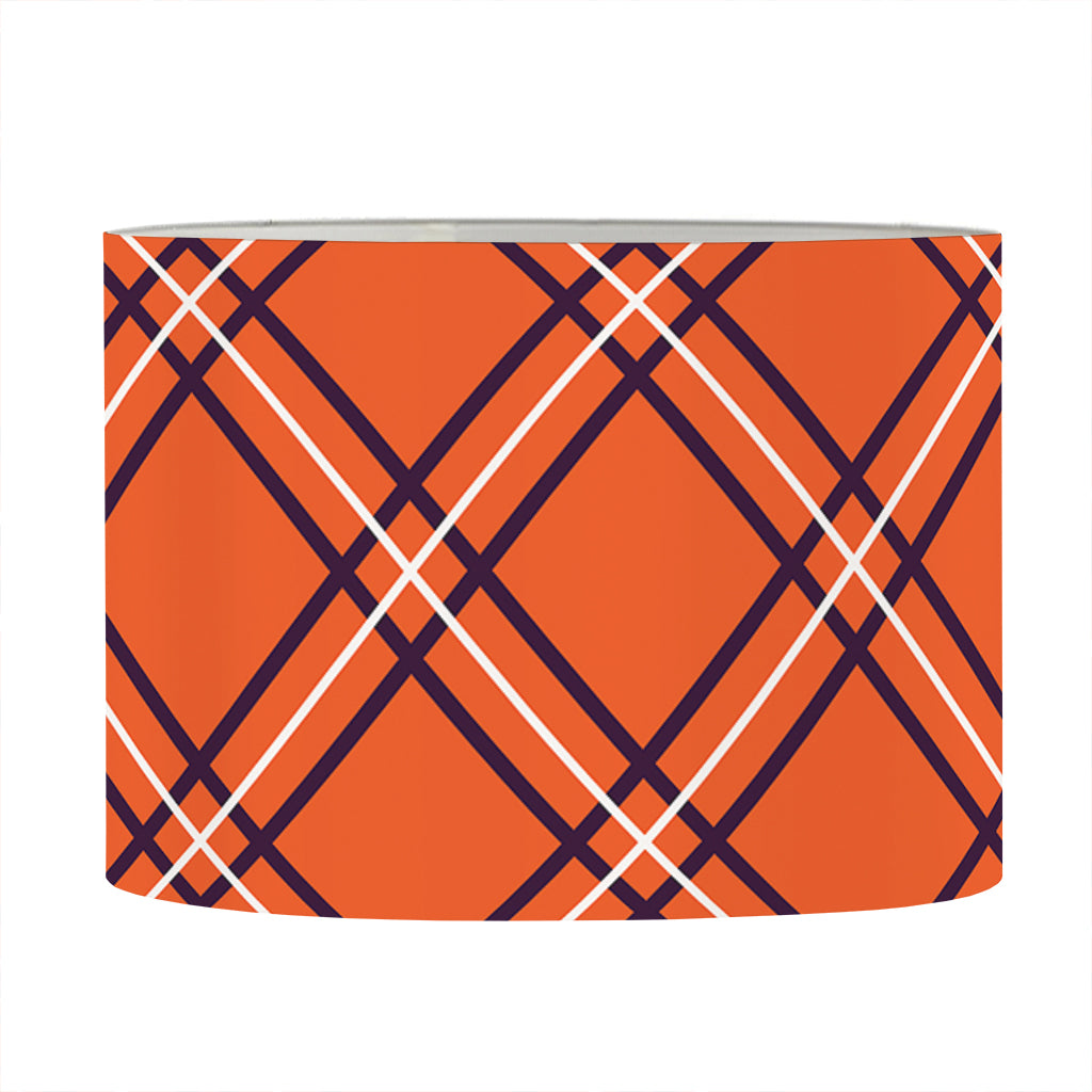 Halloween Plaid Pattern Print Drum Lamp Shade