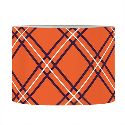 Halloween Plaid Pattern Print Drum Lamp Shade