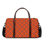 Halloween Plaid Pattern Print Duffle Bag