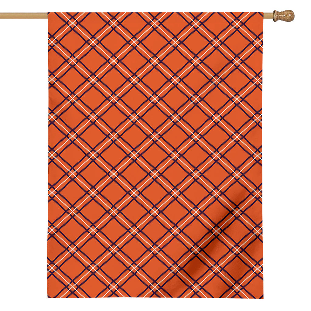 Halloween Plaid Pattern Print House Flag