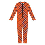 Halloween Plaid Pattern Print Jumpsuit