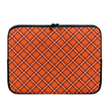 Halloween Plaid Pattern Print Laptop Sleeve