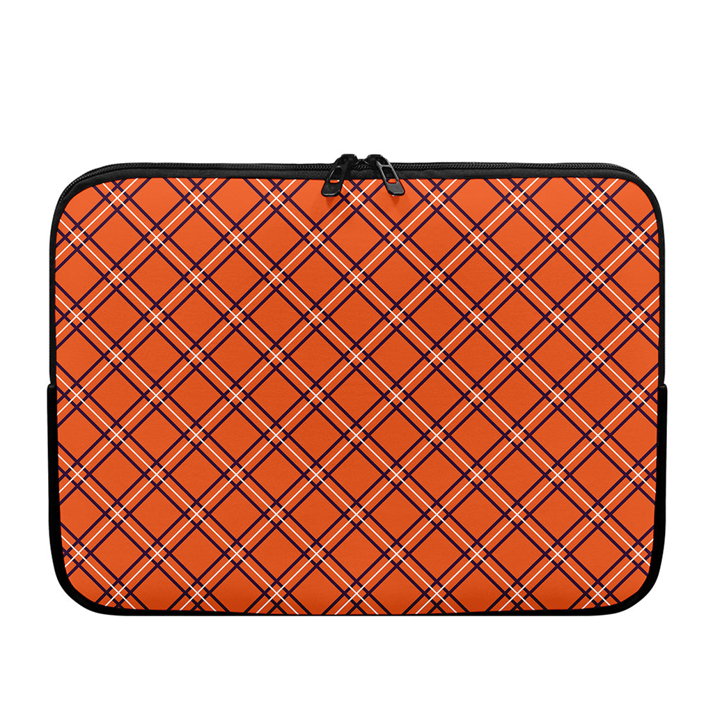 Halloween Plaid Pattern Print Laptop Sleeve