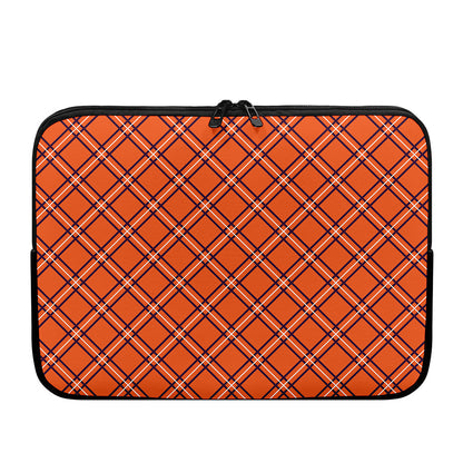 Halloween Plaid Pattern Print Laptop Sleeve