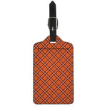Halloween Plaid Pattern Print Luggage Tag