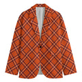Halloween Plaid Pattern Print Men's Blazer