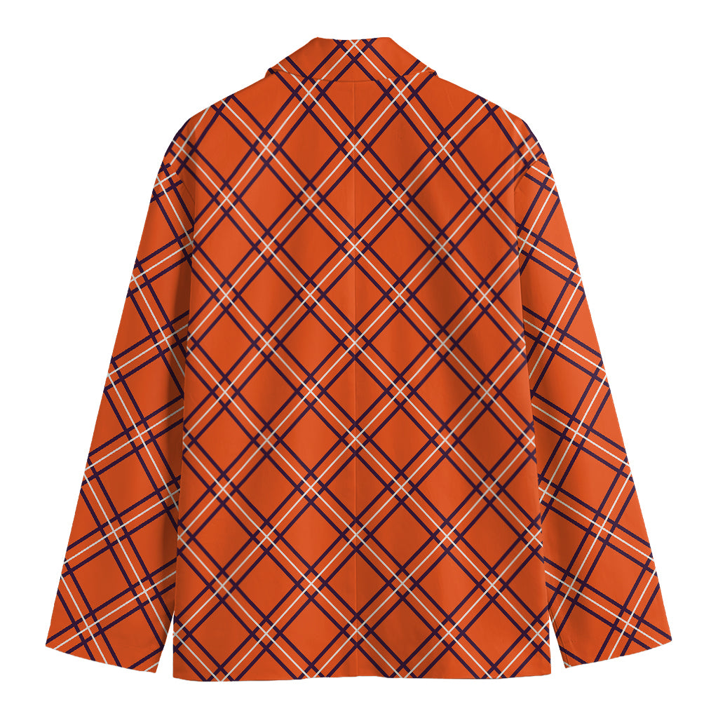 Halloween Plaid Pattern Print Men's Blazer