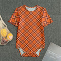 Halloween Plaid Pattern Print Men's Bodysuit