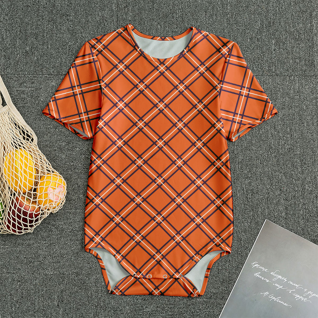Halloween Plaid Pattern Print Men's Bodysuit