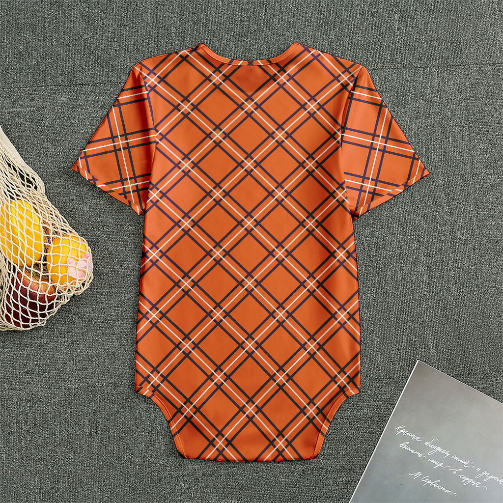 Halloween Plaid Pattern Print Men's Bodysuit