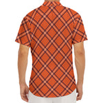 Halloween Plaid Pattern Print Men's Deep V-Neck Shirt