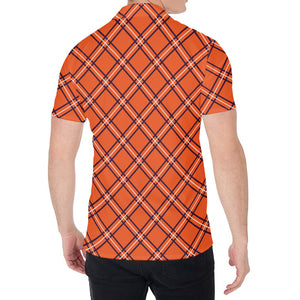 Halloween Plaid Pattern Print Men's Shirt