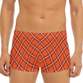 Halloween Plaid Pattern Print Men's Short Boxer Briefs