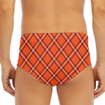 Halloween Plaid Pattern Print Men's Triangle Swim Briefs