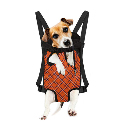 Halloween Plaid Pattern Print Pet Carrier Backpack