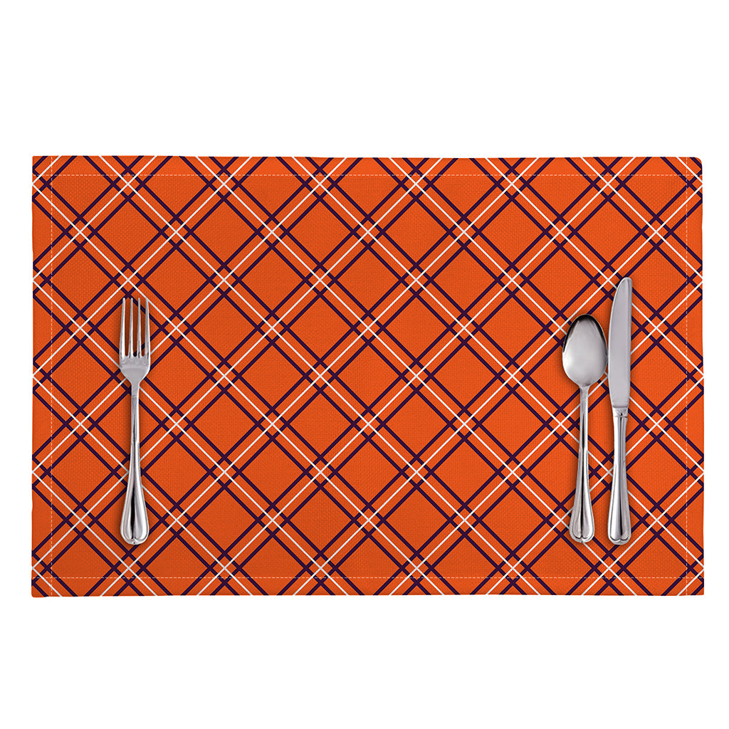 Halloween Plaid Pattern Print Placemat