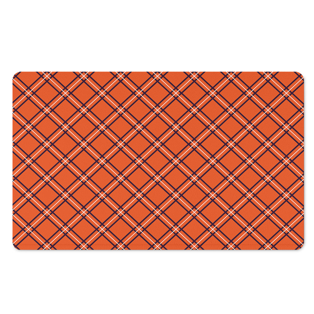 Halloween Plaid Pattern Print Polyester Doormat