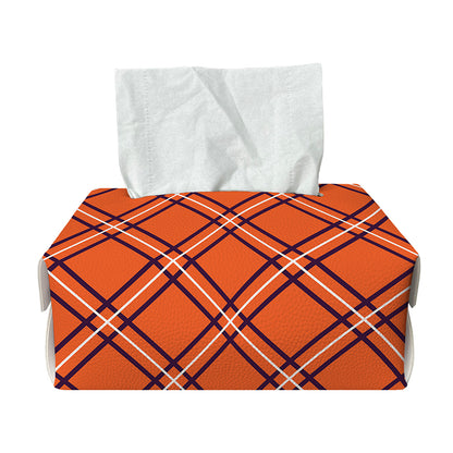 Halloween Plaid Pattern Print Rectangle Tissue Box Cover