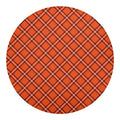 Halloween Plaid Pattern Print Round Blanket