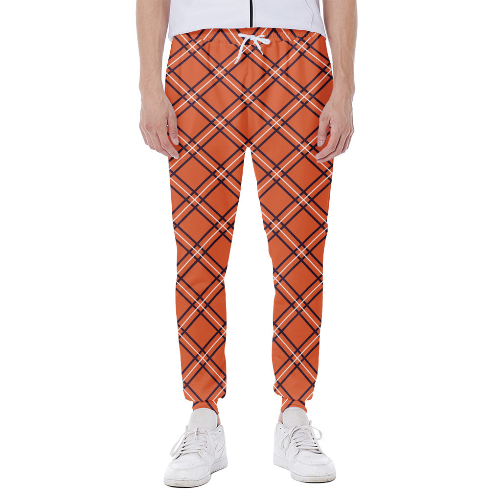 Halloween Plaid Pattern Print Scuba Joggers