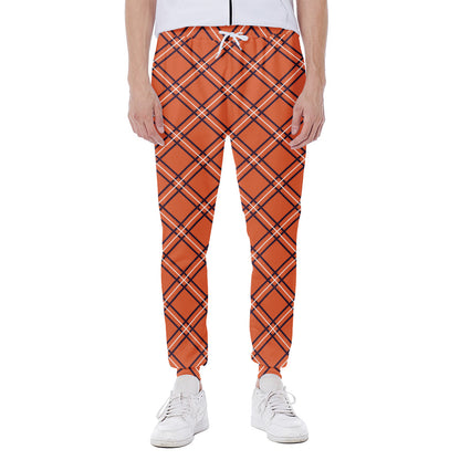 Halloween Plaid Pattern Print Scuba Joggers