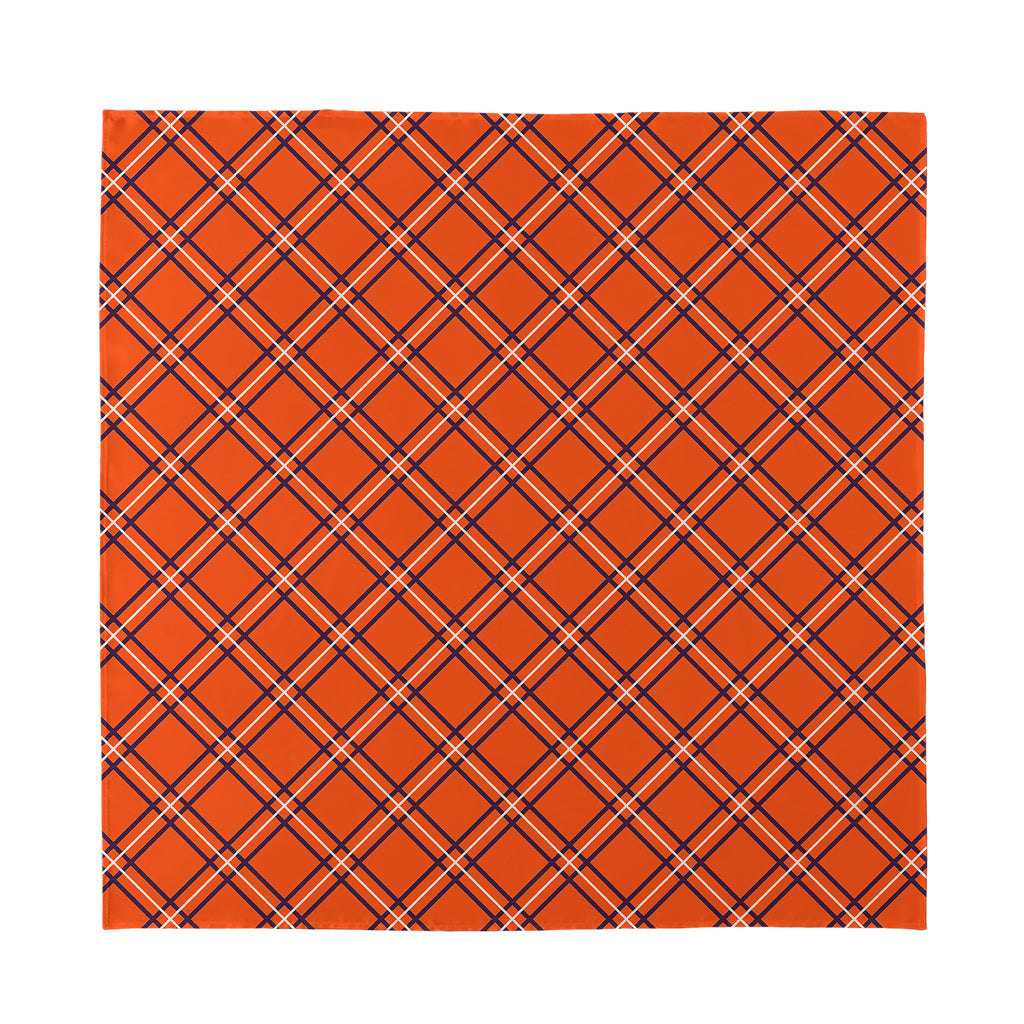 Halloween Plaid Pattern Print Silk Bandana