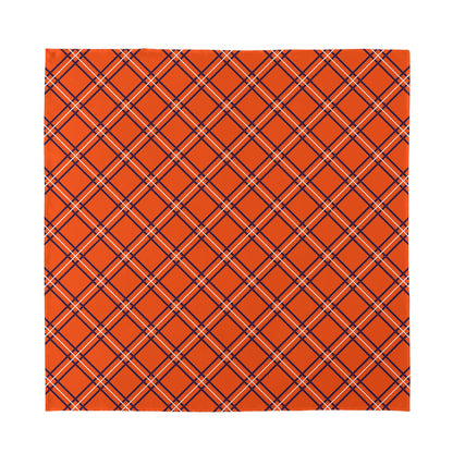 Halloween Plaid Pattern Print Silk Bandana