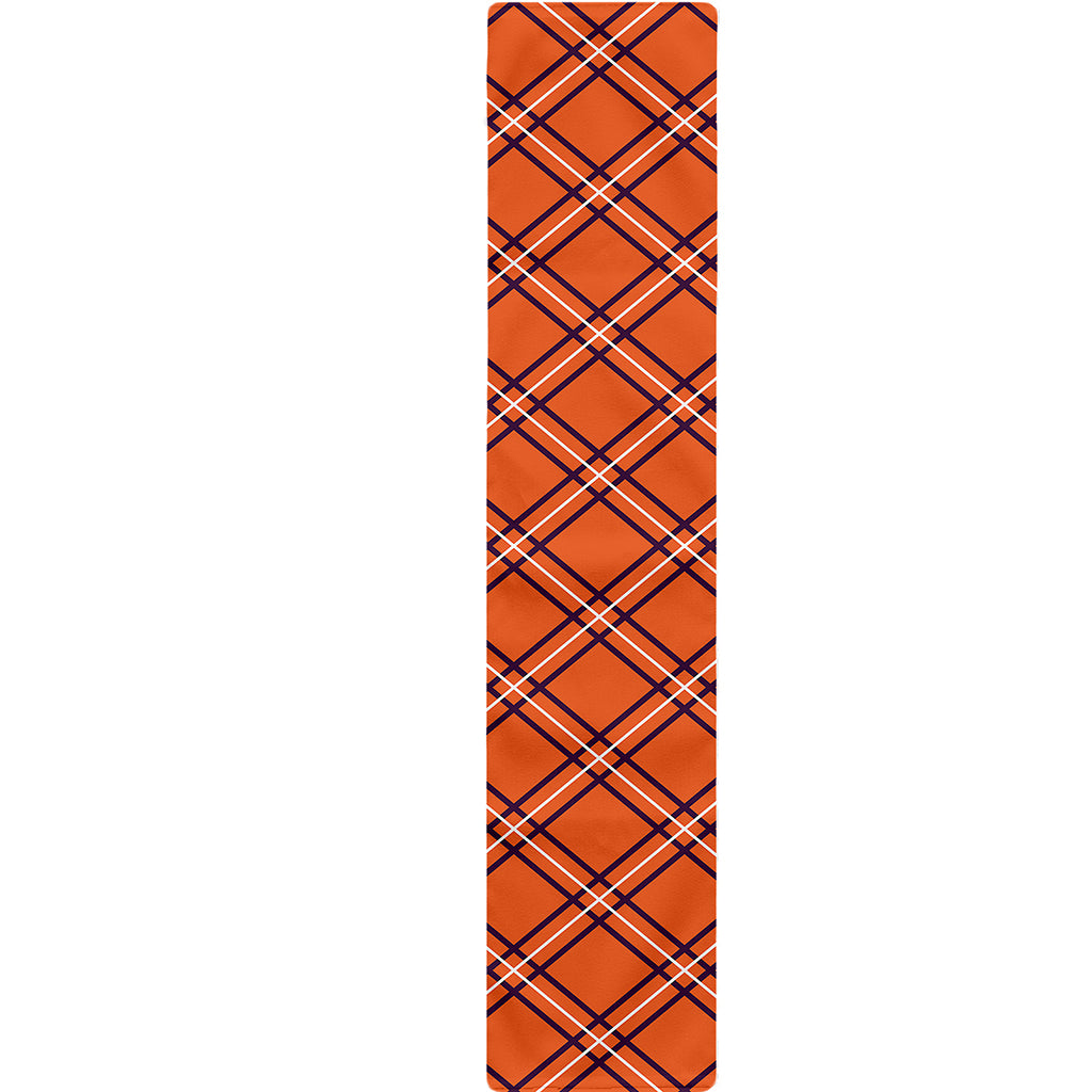Halloween Plaid Pattern Print Table Runner