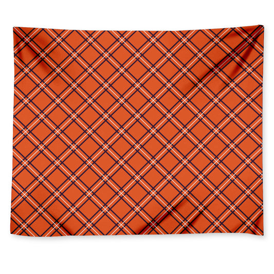 Halloween Plaid Pattern Print Tapestry
