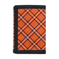 Halloween Plaid Pattern Print Trifold Wallet