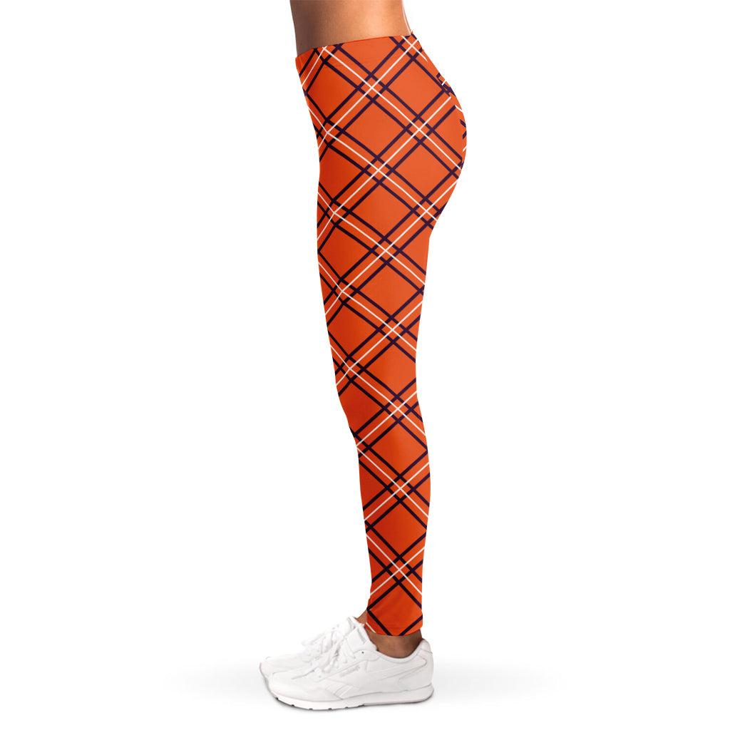 Halloween Plaid Pattern Print Women's Leggings