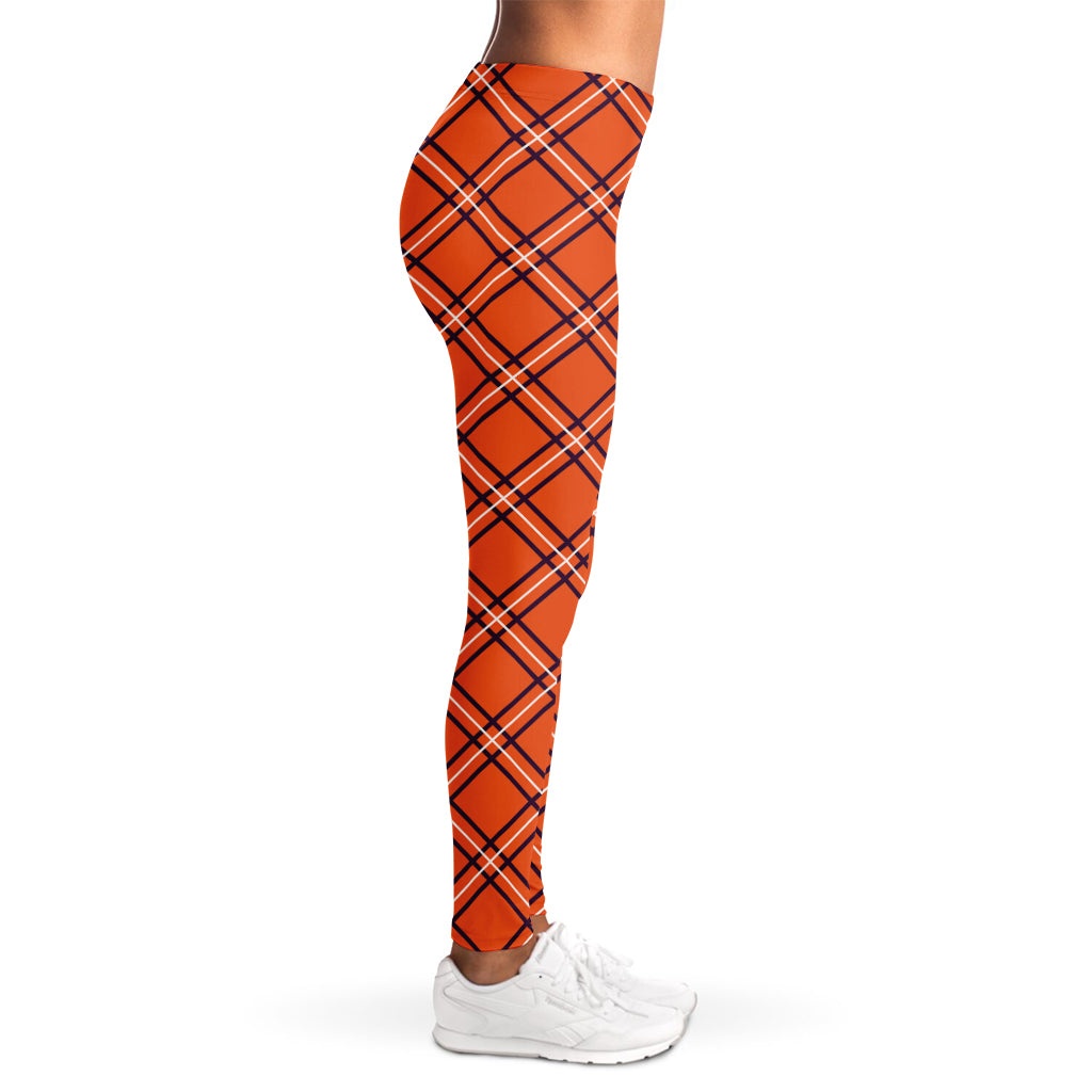 Halloween Plaid Pattern Print Women's Leggings